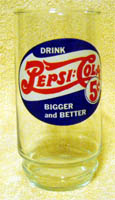 Pepsi-Cola Bigger and Better Glass - 1940