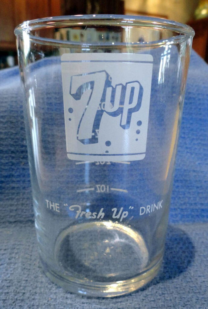 7up Syrup Line Glass Graduated