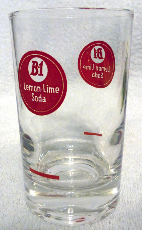 B-1 Lemon Lime Soda Syrup Line Glass