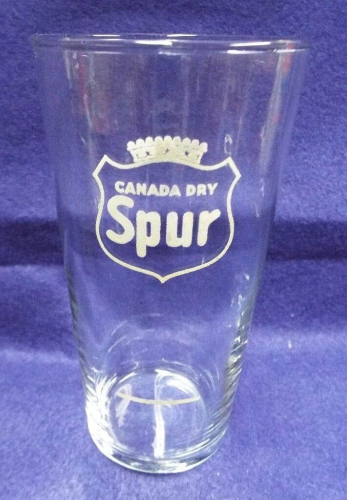 Canada Dry Spur Syrup Line Glass