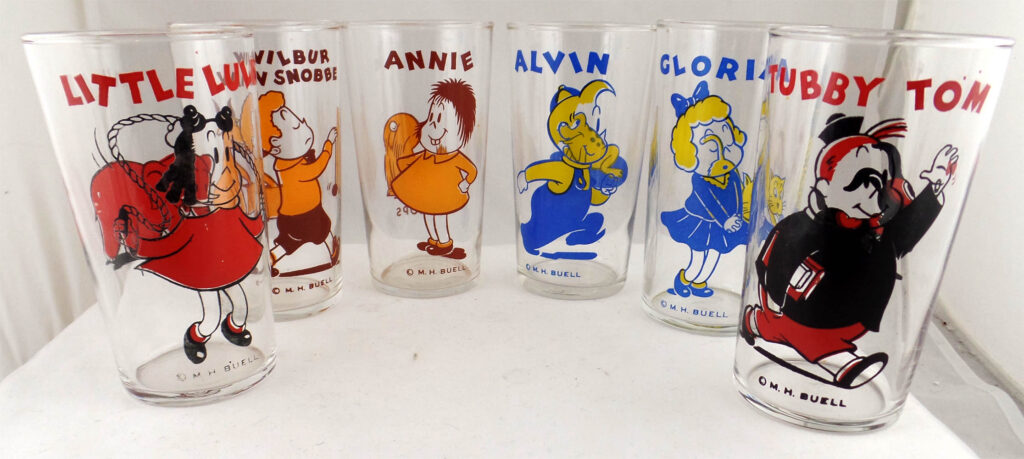 Little Lulu Complete Set of Glasses