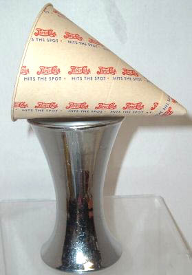 Double Dot Pepsi Paper Cone Cup w/Holder