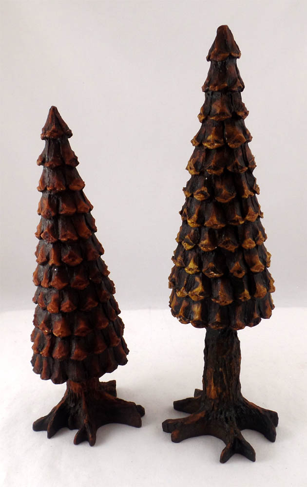 Dept 56 “Brown Holiday Trees” Set of 2