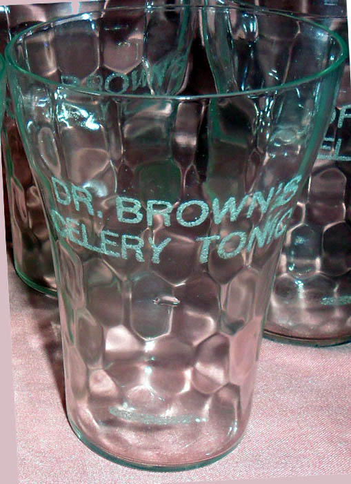 Dr. Brown’s Celery Tonic Syrup Line Glass