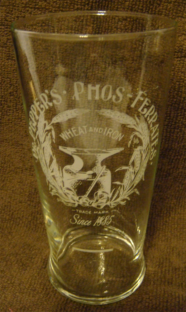 Dr. Pepper Syrup Line Glass