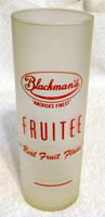 Blackman’s Fruitee Syrup Line Glass
