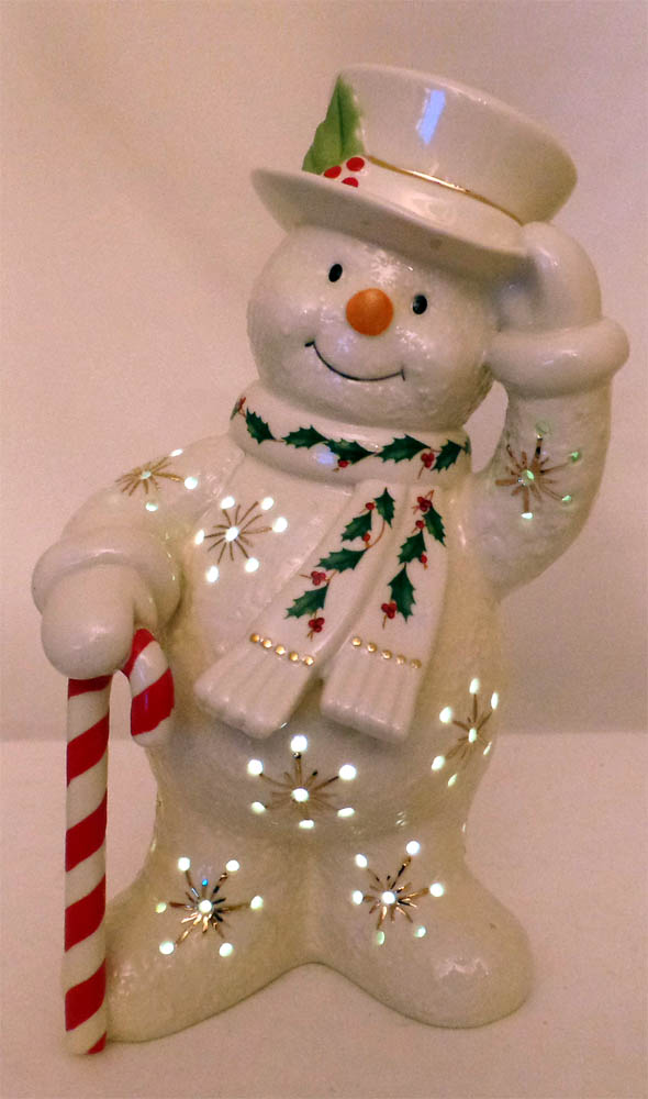 Lenox “Happy Holly Days” LED Light-Up Snowman