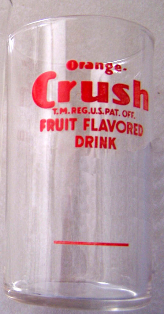 Orange Crush Syrup Line Glass Variation 4 – slightly Tapered Sides
