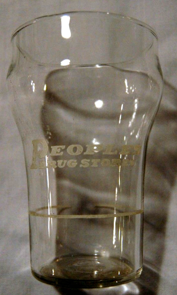 Peoples Drug Store Syrup Line Glass