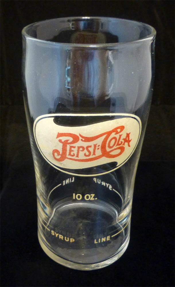 Pepsi-Cola Syrup Line Glass Double Dot – Thin Script