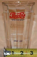 Pepsi-Cola Syrup Line Glass Single Dot – Heavy
