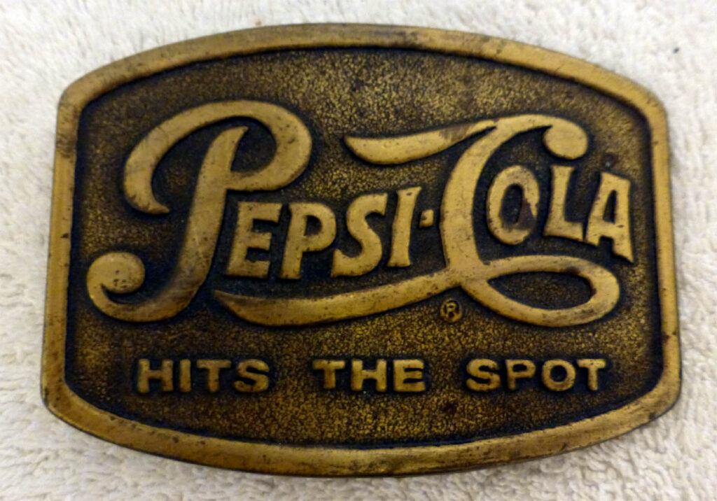 Pepsi-Cola “Hits The Spot” Brass Belt Buckle