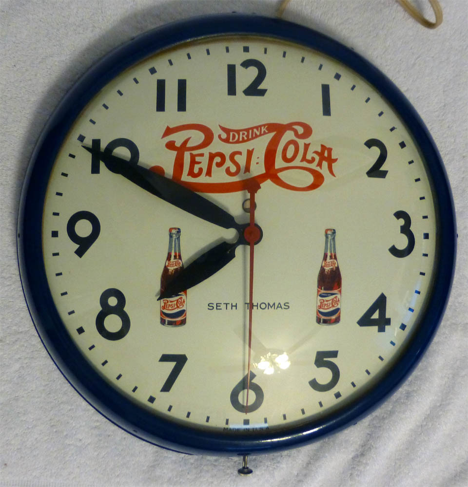 Seth Thomas Double Dot Pepsi-Cola Clock