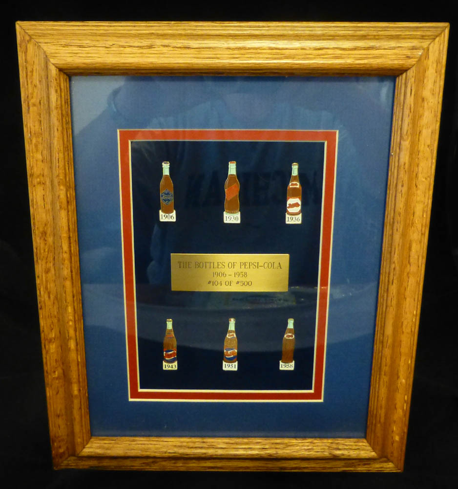 Pepsi-Cola Commemorative Framed Pin Set