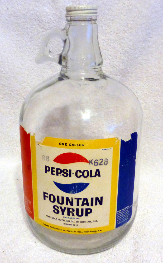Pepsi-Cola One Gallon Fountain Syrup Bottle