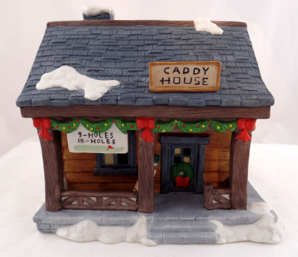 Dept 56 Roman Snow Christmas Village Golf Building _ Caddy Shack