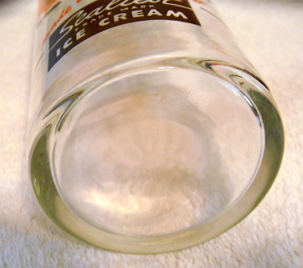 Sealtest Syrup Line Glass 3 Big Top Bottom